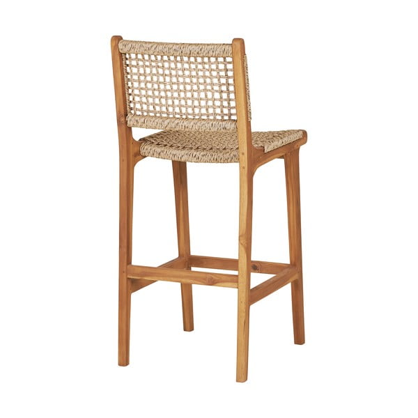 Barski stol iz masivnega tika v naravni barvi (višina sedeža 60 cm) Derby – House Nordic-image-2