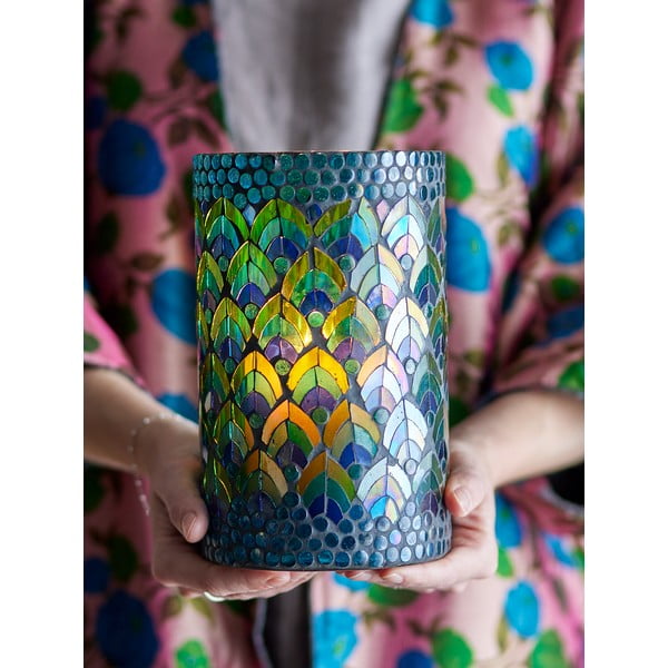 Steklen svečnik za čajno svečko Kali – Bloomingville-image-1