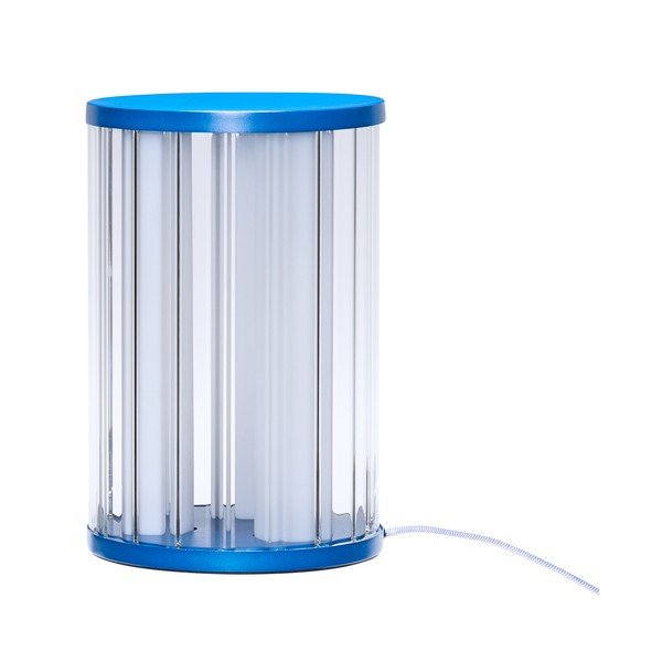 Modra steklena LED zatemnitvena namizna svetilka (višina 30 cm) Aru – Hübsch