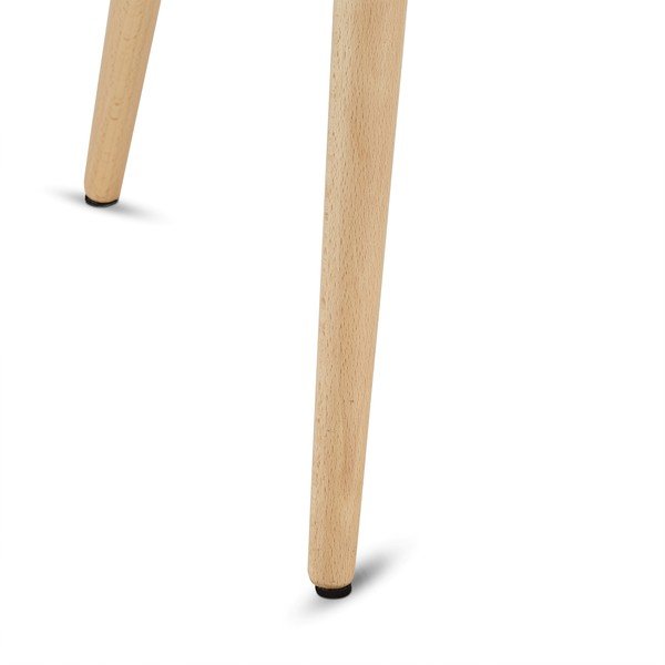 Bela stranska mizica z nogami iz bukovega lesa Furnhouse Opus, Ø 50 cm-image-1