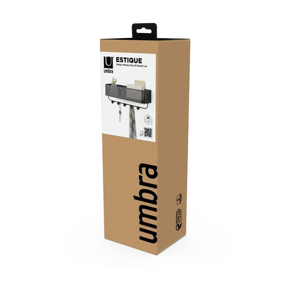 Stenski kovinski nosilec za ključe Estique - Umbra-image-1