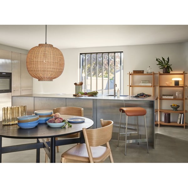 Viseča svetilka v naravni barvi ø 45 cm Chand – Hübsch-image-4