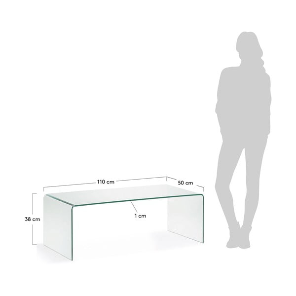 Steklena mizica 50x110 cm Burano – Kave Home-image-3