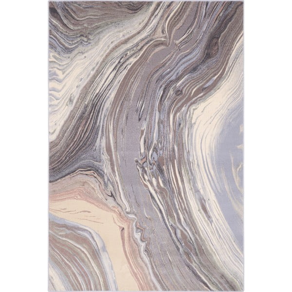 Siva volnena preproga 133x180 cm Agate – Agnella