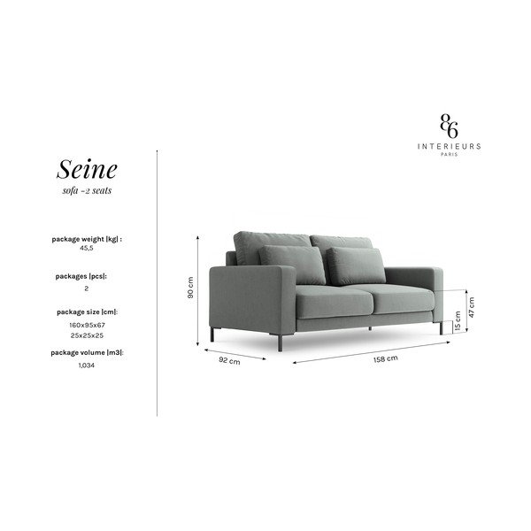 Siva zofa Interieurs 86 Seine, 158 cm-image-4