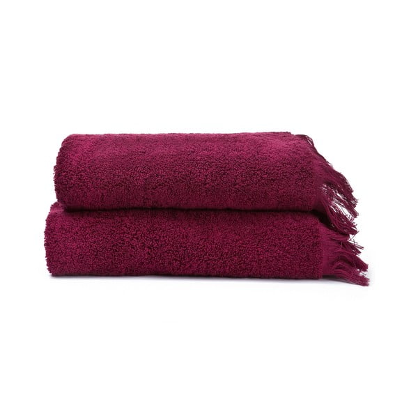 2-delni komplet rdečih brisač iz 100 % bombaža Bonami Selection, 50 x 90 cm