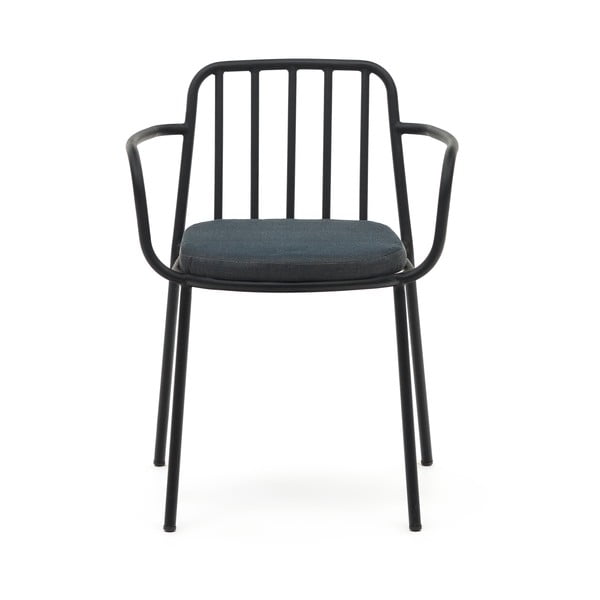 Črn kovinski vrtni stol Bramant – Kave Home-image-1