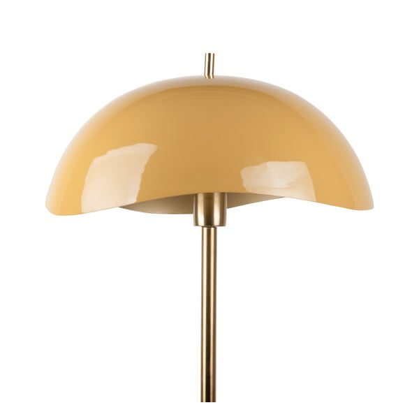 Gorčično rumena/zlata stoječa svetilka s kovinskim senčilom (višina 154 cm) Waved – Leitmotiv-image-1