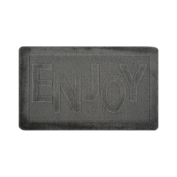 Antracitno siva kopalniška preproga 60x100 cm Enjoy – Foutastic