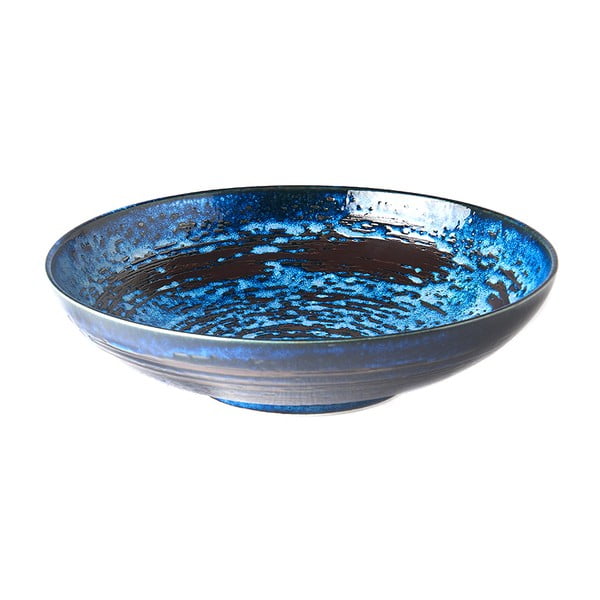 Modra keramična posoda MIJ Copper Swirl, ø 28 cm