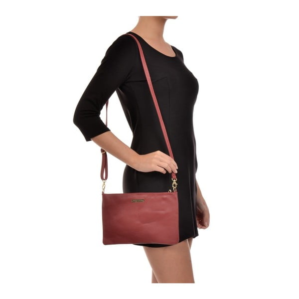 Rdeča usnjena torbica Anna Luchini Kate-image-4