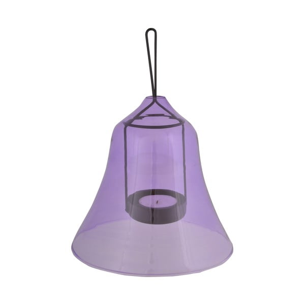 Komplet 3 visečih steklenih svečnikov Esschert Design Bell, višina 14 cm