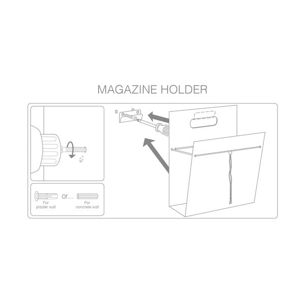 Stojalo za časopise iz kovine in eko usnja Bull M – LIND DNA-image-2