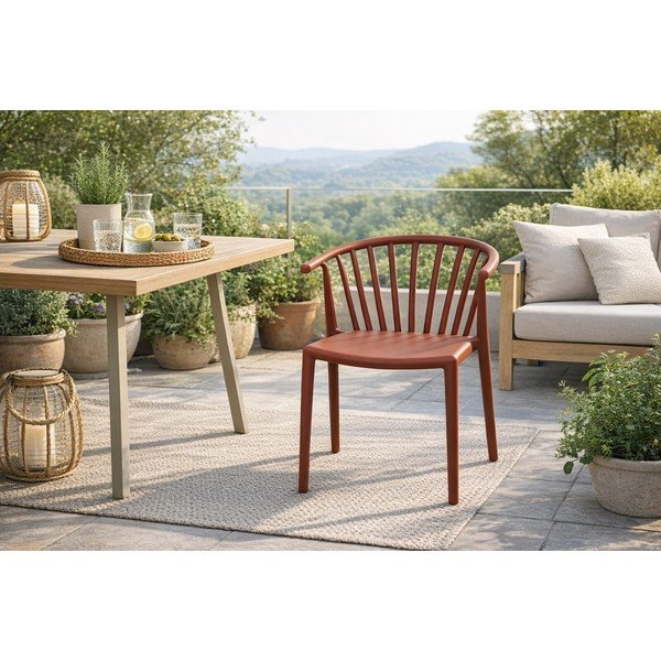 Rjav plastičen vrtni stol Capri – Bonami Essentials-image-1