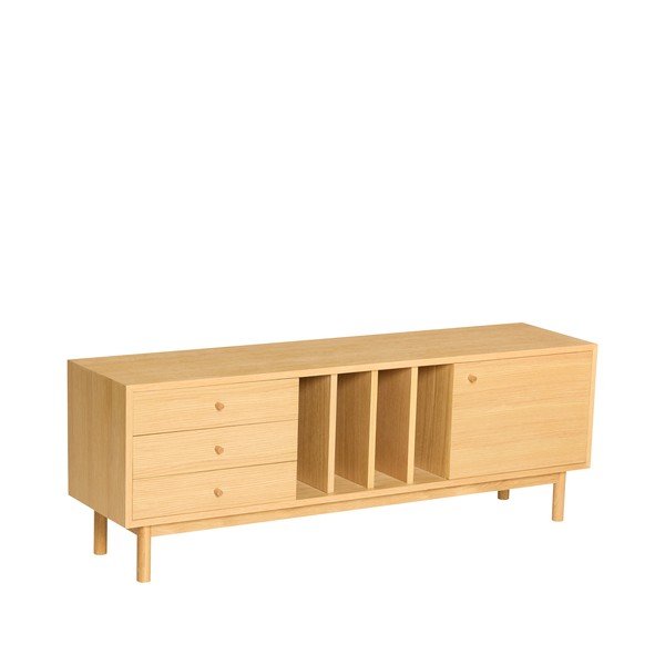 Komoda v hrastovem dekorju v naravni barvi 140x50x37 cm Nobby – Hübsch