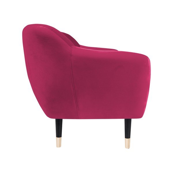 Roza kavč s črnimi nogami Mazzini Sofas Amelie, 158 cm-image-3