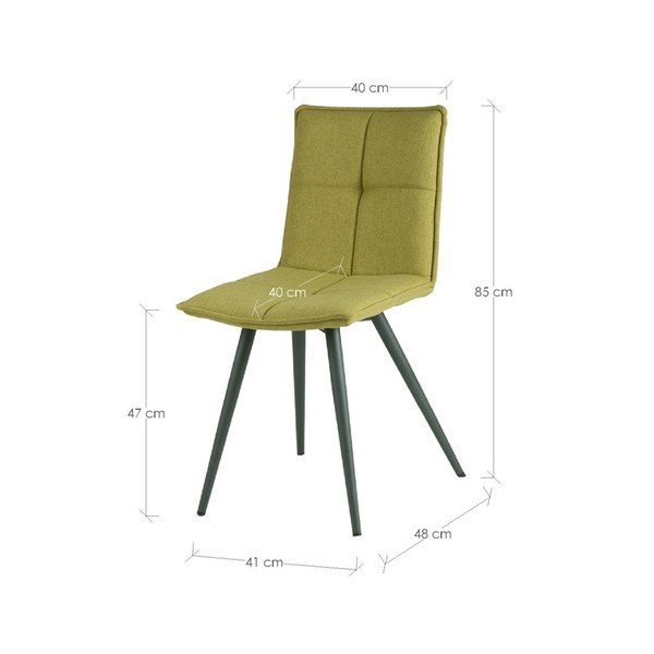 Komplet 4 zelenih jedilnih stolov sømcasa Zoe-image-2