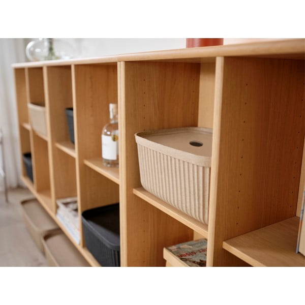 Svetlo rjave škatle za shranjevanje v kompletu 2 ks s pokrovom 32x23x20,5 cm Pulp – Zone-image-4