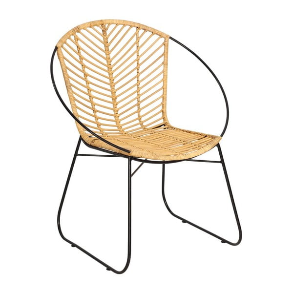 Komplet 2 jedilnih stolov iz ratana Carla in črne mize Strong - Bonami Essentials-image-4