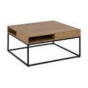 Klubska mizica z mizno ploščo v hrastovem dekorju v temni naravni barvi 80x80 cm Willford – Actona