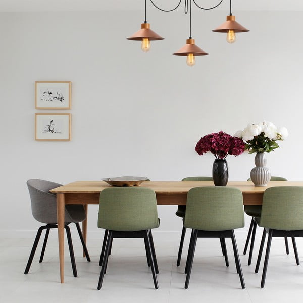 Bakrena viseča svetilka s kovinskim senčilom ø 114 cm Manavgat – Opviq lights-image-1