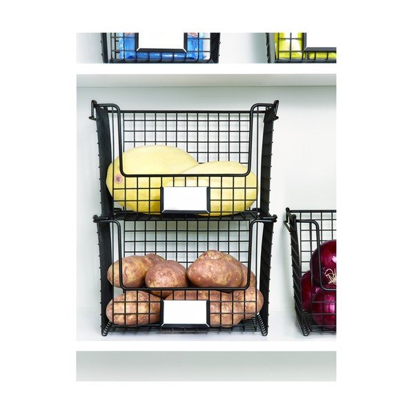 Črna kovinska košara iDesign Classico, 31 x 25,5 cm-image-4