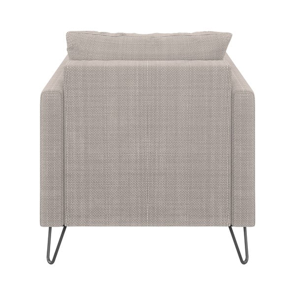 Svetlo rjav fotelj iz šenilje Freya – Ropez-image-2