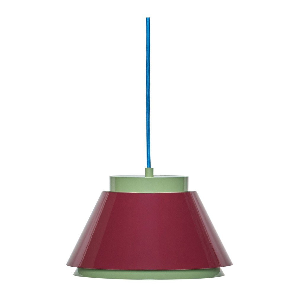 Rdeča/zelena kovinska viseča svetilka ø 25 cm Remi