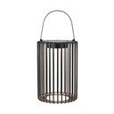 Črna zunanja solarna LED lanterna s polnjenjem na USB (višina 54 cm) Cavia – Markslöjd