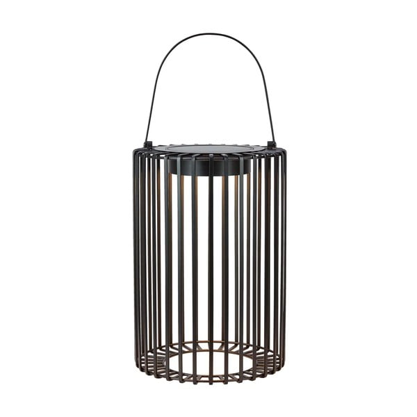 Črna zunanja solarna LED lanterna s polnjenjem na USB (višina 54 cm) Cavia – Markslöjd