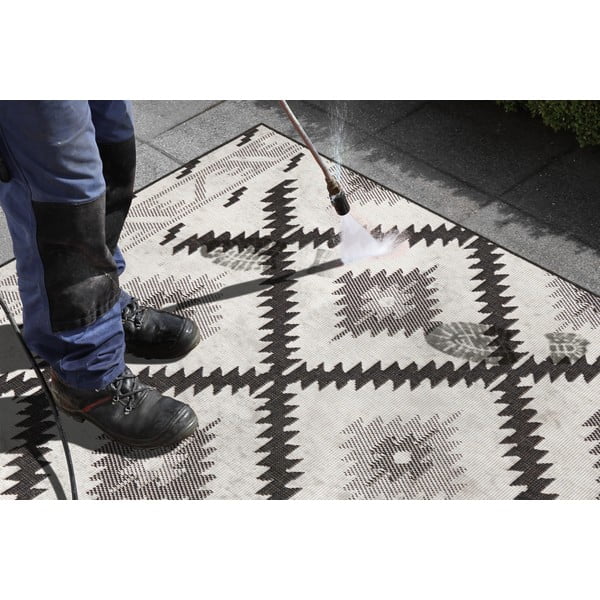 Črno-krem zunanja preproga NORTHRUGS Malibu, 230 x 160 cm-image-3