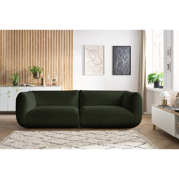 Zeleni žametni kavč 260 cm Lecomte - Bobochic Paris-image-1