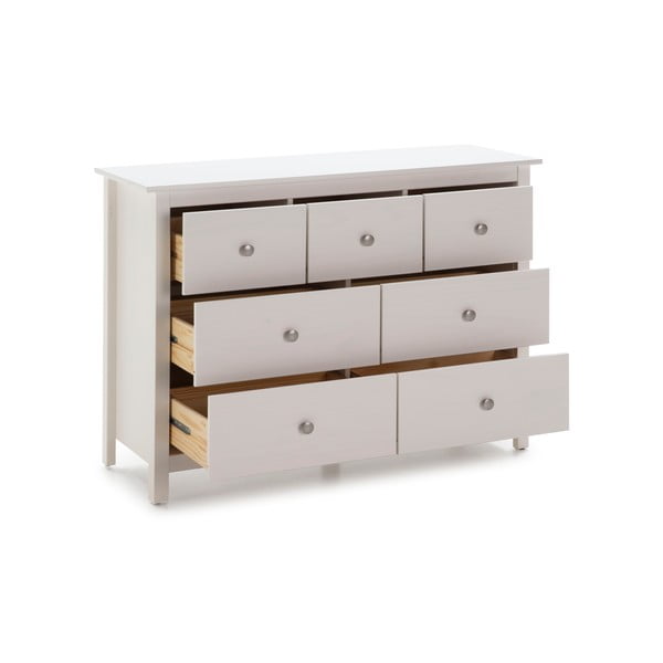 Bela nizka komoda iz masivnega bora 110x80 cm Berna – Marckeric-image-3