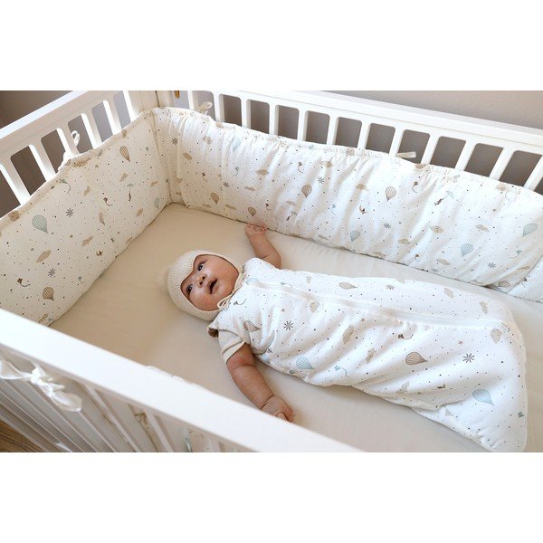 Slonokoščena zaščitna obroba za posteljico iz organskega bombaža 365 cm Dreamland – Cam Cam Copenhagen-image-1