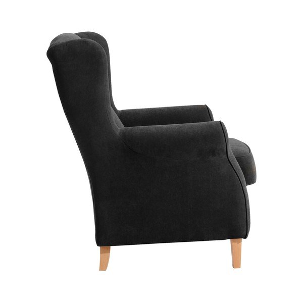 Črn fotelj Max Winzer Lorris-image-2