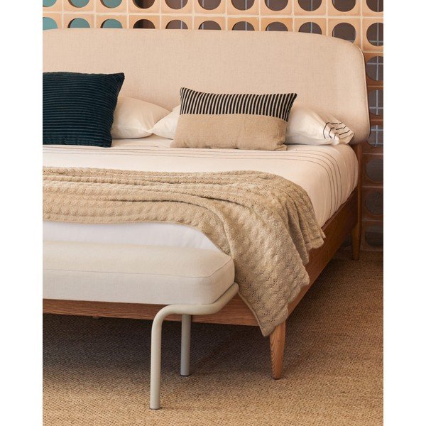 Pletena odeja iz volne in mešanih vlaken 130x170 cm Malik – Kave Home-image-3