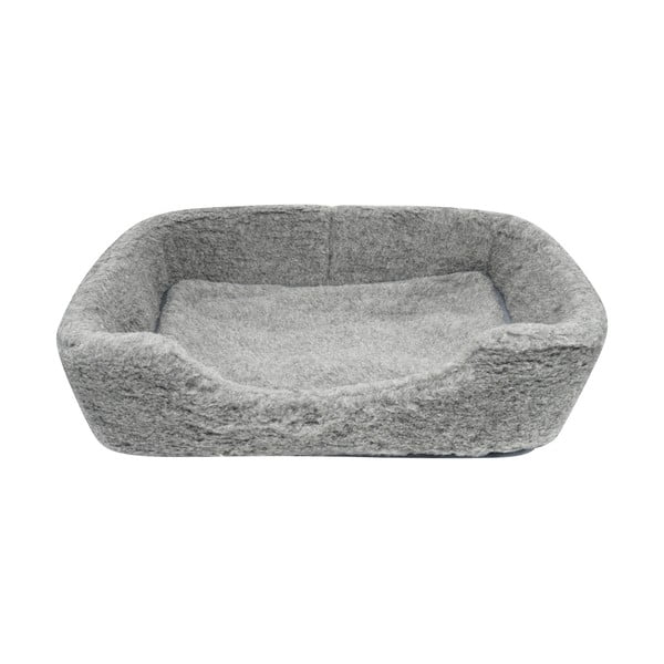 Temno siva postelja iz merino volne za hišne ljubljenčke Native Natural, širina 60 cm