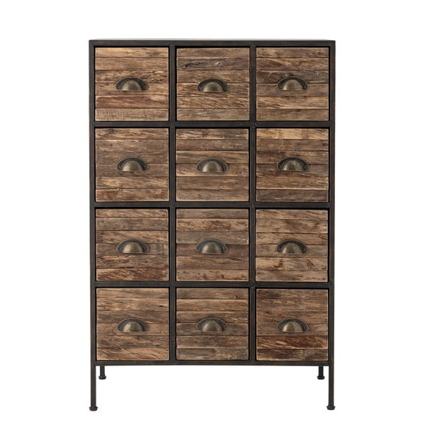 Črna/rjava kovinska komoda 60,5x92x33,5 cm Matteo – Bloomingville