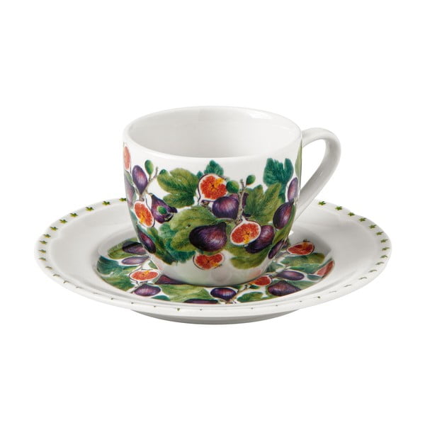 Komplet 4 porcelanastih skodelic in krožnikov Brandani Le Primizie-image-3