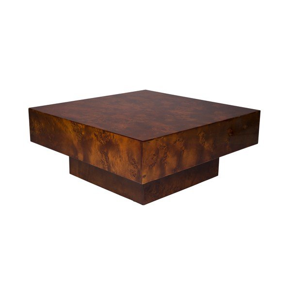 Klubska mizica v orehovem dekorju v temni naravni barvi 90x90 cm Quinn – Dutchbone-image-2