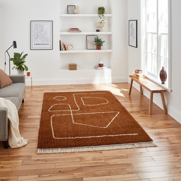 Terakota rdeča preproga Think Rugs Boho, 160 x 220 cm-image-1