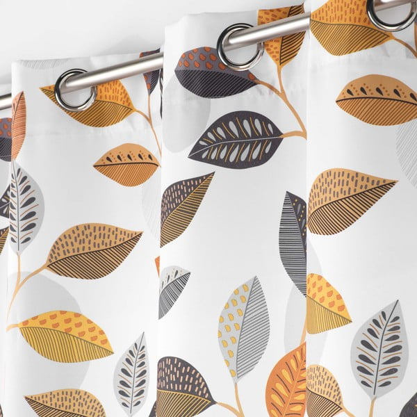 Rumeno-bela zavesa 140x280 cm Vahine – douceur d'intérieur-image-1