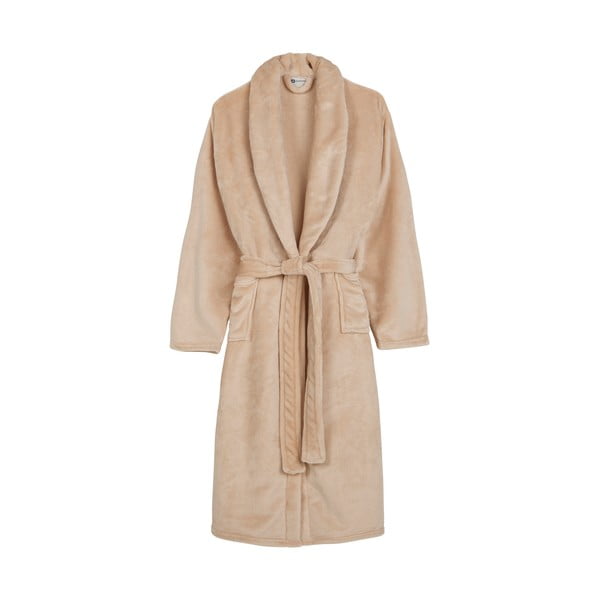 Bež kopalni plašč iz mikropliša velikosti XL/XXL Polyvelvet – Good Morning