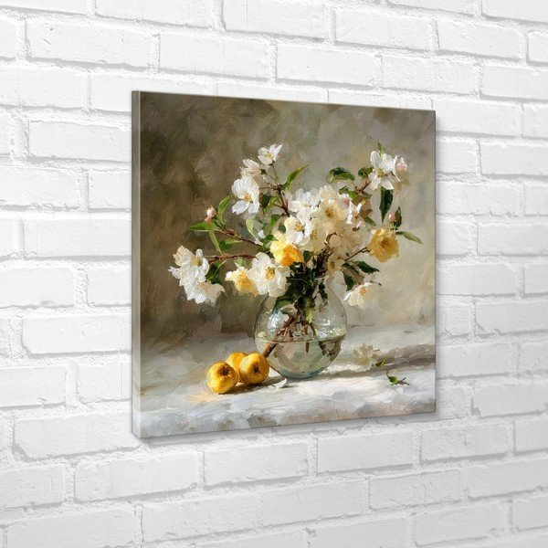 Tiskana slika z okvirjem 70x70 cm Apple Flowers – Styler-image-3
