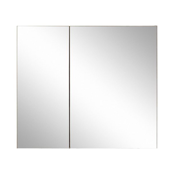 Stenska kopalniška omarica v hrastovem dekorju z ogledalom 80x70 cm Wisla – Støraa-image-1