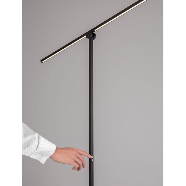 Mat črna kovinska LED stoječa svetilka z upogljivo konstrukcijo/zatemnitvena (višina 144 cm) Tenso – Nova Luce-image-4