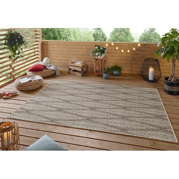 Rjavo-bež zunanja preproga NORTHRUGS Pella, 200 x 290 cm-image-1
