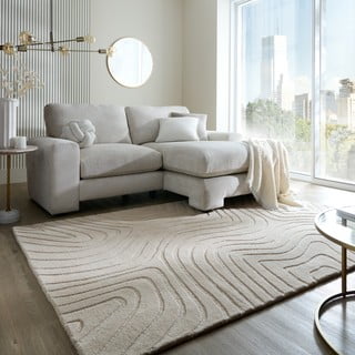 Kremno bela ročno tkana volnena preproga 200x290 cm Mesmerise Natural – Flair Rugs