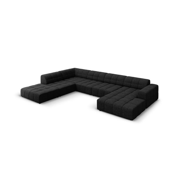 Antracitno siva kotna sedežna garnitura (levi kot/v obliki črke "U") Chicago – Cosmopolitan Design-image-3