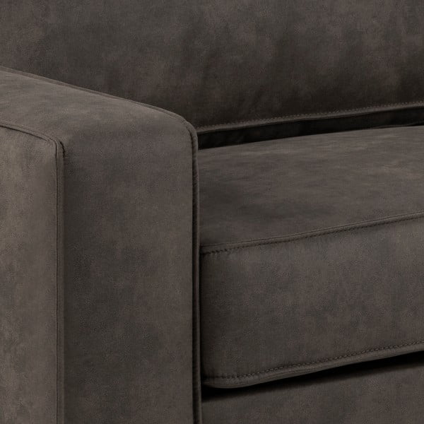 Antracitno siva zofa iz umetnega usnja Actona Jesolo, 193 cm-image-1